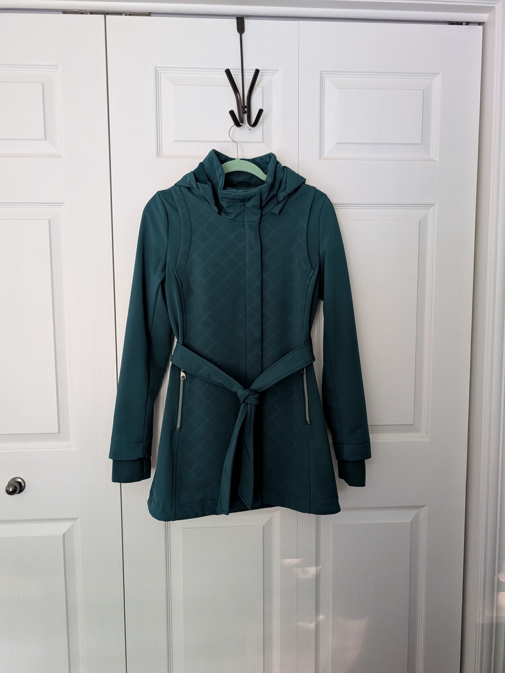 Ricki's Emerald Quilted Belted Trench Coat